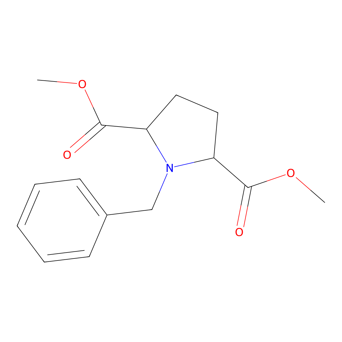 2,5-Dimethyl 1-benzylpyrrolidine-2,5-dicarboxylate molecular structure, CAS 51483-87-5