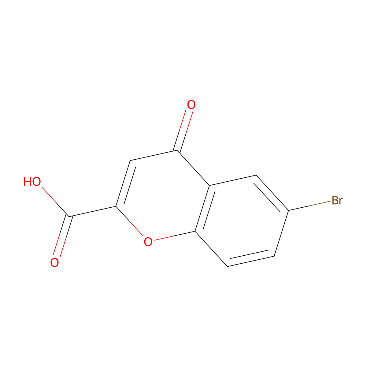 6-bromo-4-oxo-4H-chromene-2-carboxylic acid molecular structure, CAS 51484-06-1