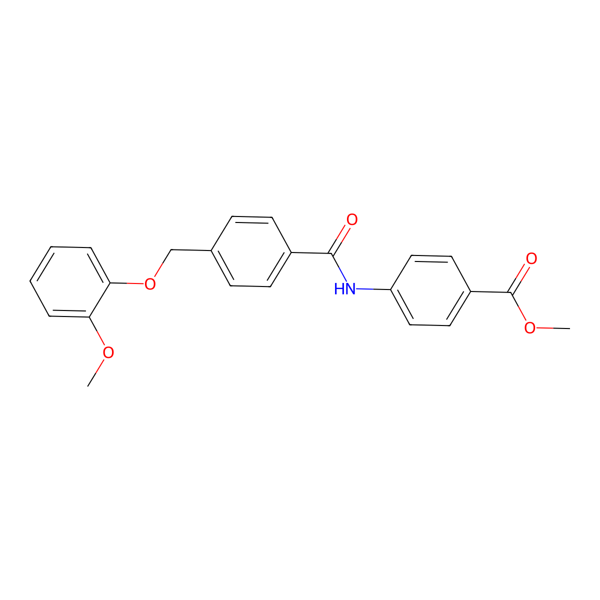 Methyl 4-({4-[(2-methoxyphenoxy)methyl]benzoyl}amino)benzoate molecular structure, CAS 514840-88-1
