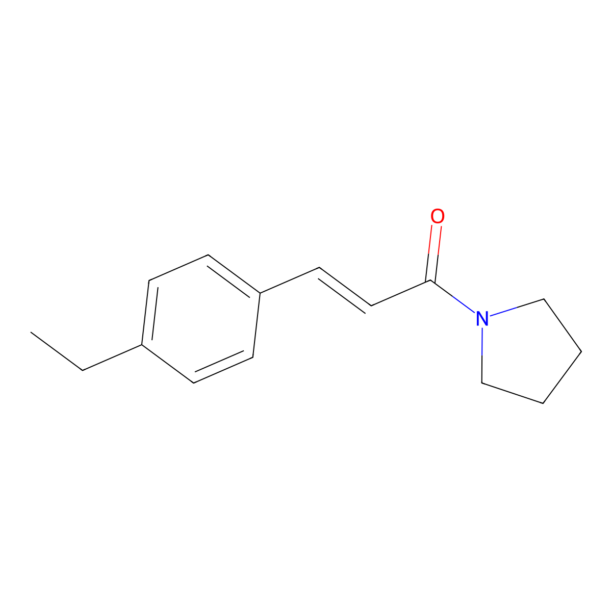 3-(4-Ethylphenyl)-1-(pyrrolidin-1-yl)prop-2-en-1-one molecular structure, CAS 514841-53-3