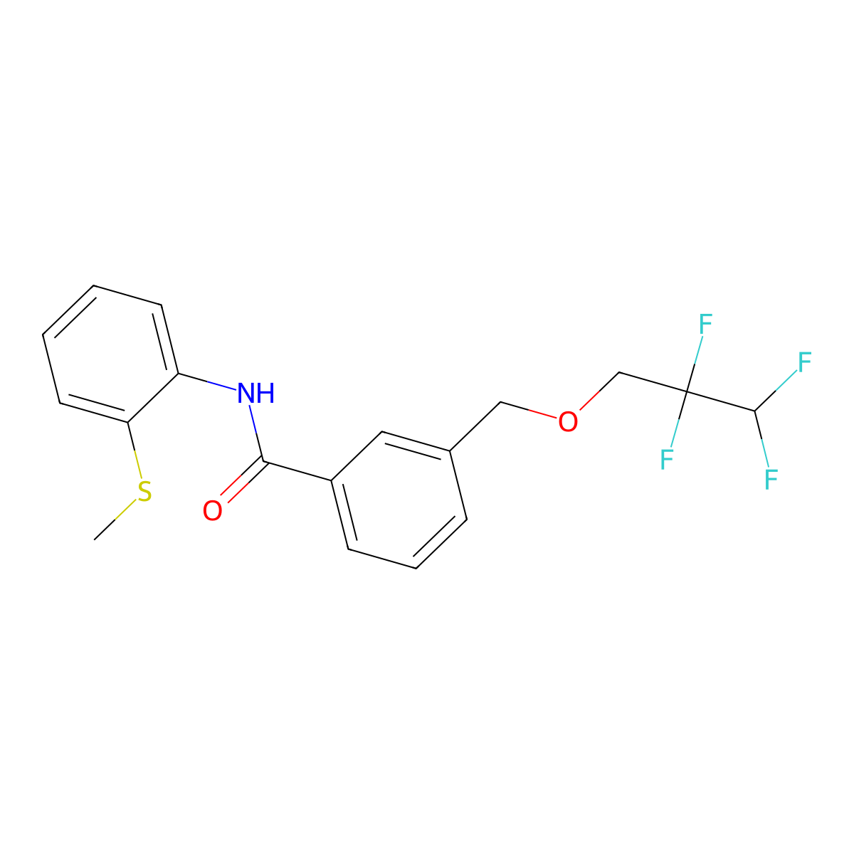 N-[2-(methylsulfanyl)phenyl]-3-[(2,2,3,3-tetrafluoropropoxy)methyl]benzamide molecular structure, CAS 514842-36-5