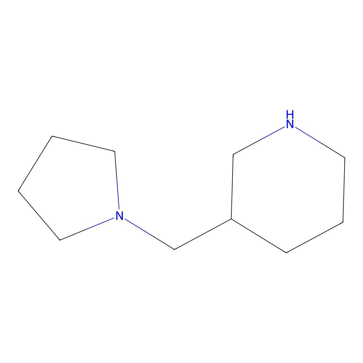 3-(Pyrrolidin-1-ylmethyl)piperidine molecular structure, CAS 514842-98-9