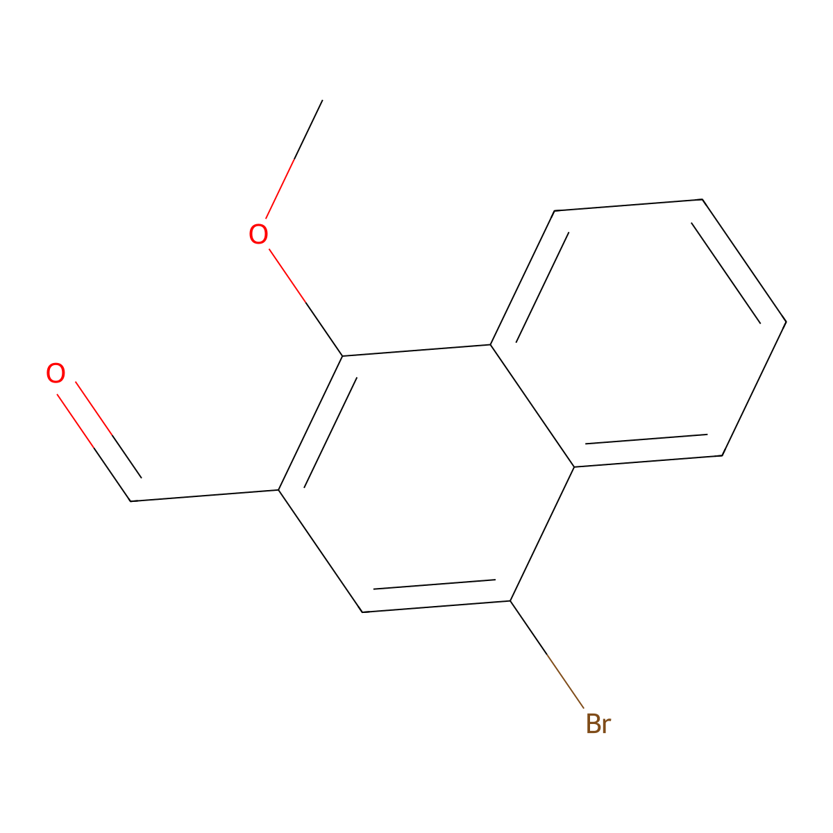 4-bromo-1-methoxy-2-Naphthalenecarboxaldehyde molecular structure, CAS 514844-65-6