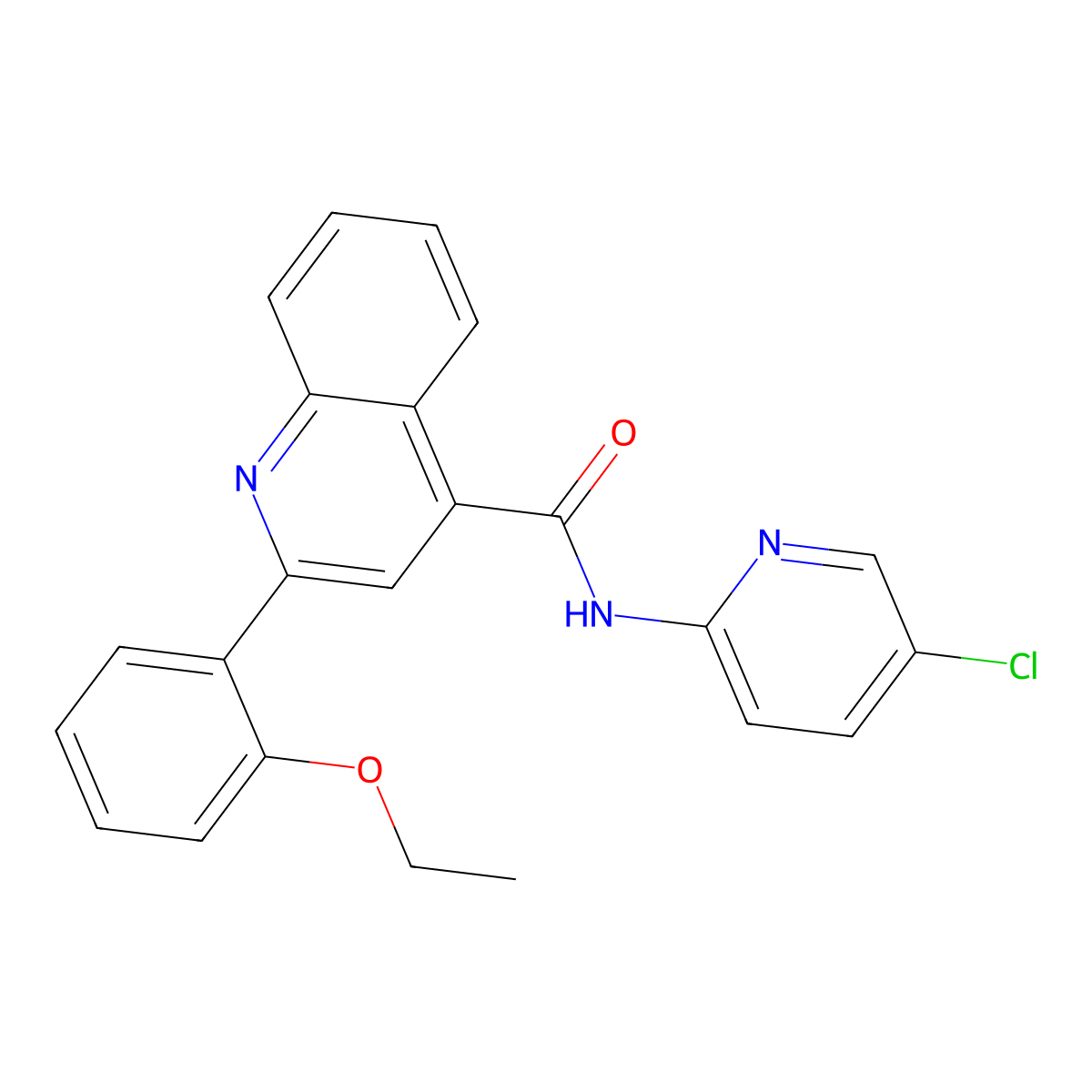 N-(5-chloropyridin-2-yl)-2-(2-ethoxyphenyl)quinoline-4-carboxamide molecular structure, CAS 514855-58-4