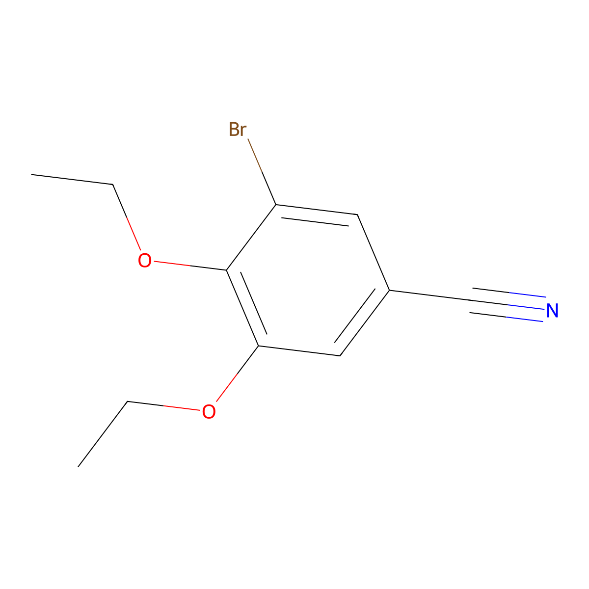3-Bromo-4,5-diethoxybenzonitrile molecular structure, CAS 514856-13-4