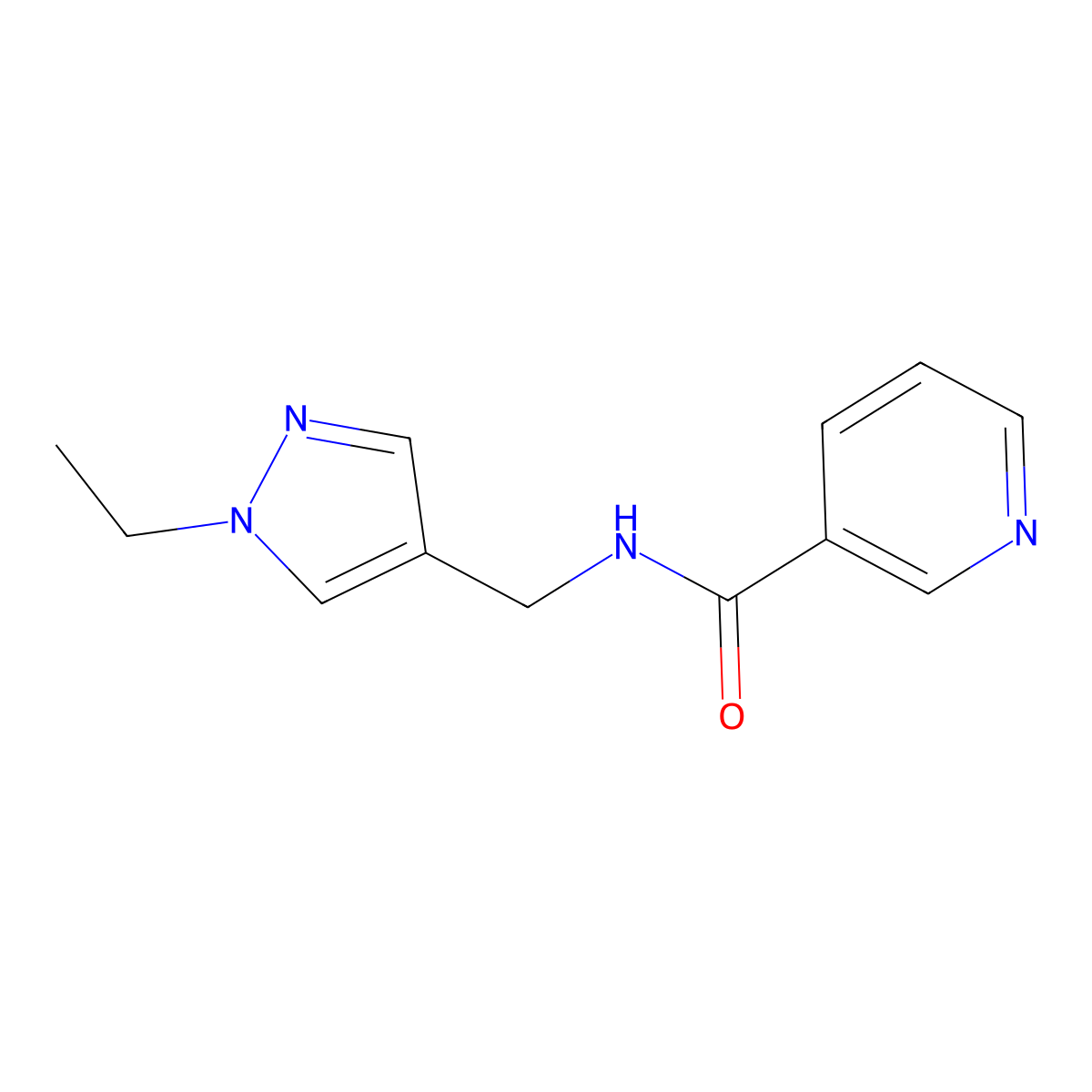 N-[(1-ethyl-1H-pyrazol-4-yl)methyl]pyridine-3-carboxamide molecular structure, CAS 514856-39-4