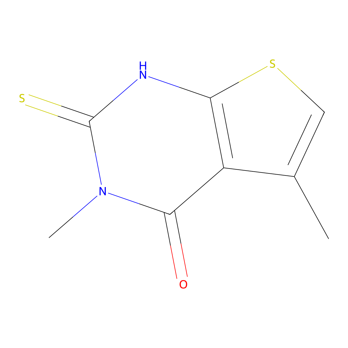 3,5-dimethyl-2-sulfanyl-3H,4H-thieno[2,3-d]pyrimidin-4-one molecular structure, CAS 51486-14-7