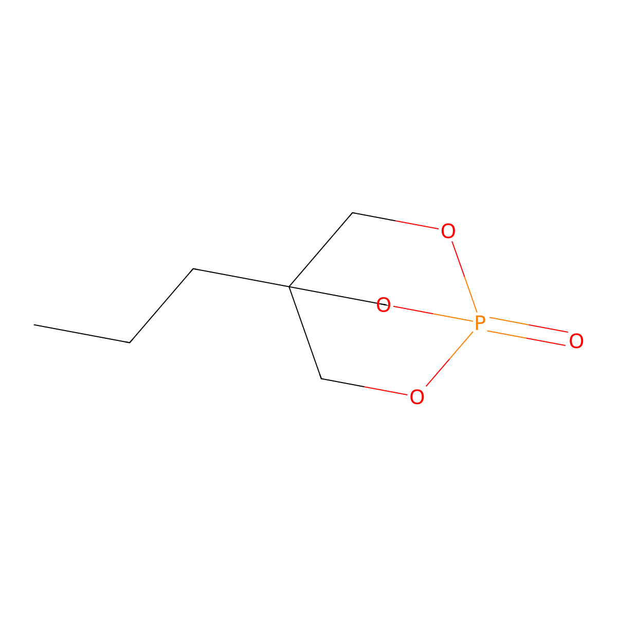 2,6,7-Trioxa-1-phosphabicyclo(2.2.2)octane, 4-propyl-, 1-oxide molecular structure, CAS 51486-74-9