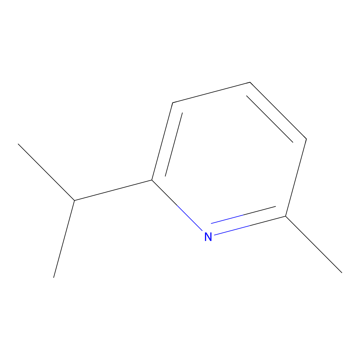 2-Methyl-6-(propan-2-yl)pyridine molecular structure, CAS 51487-37-7