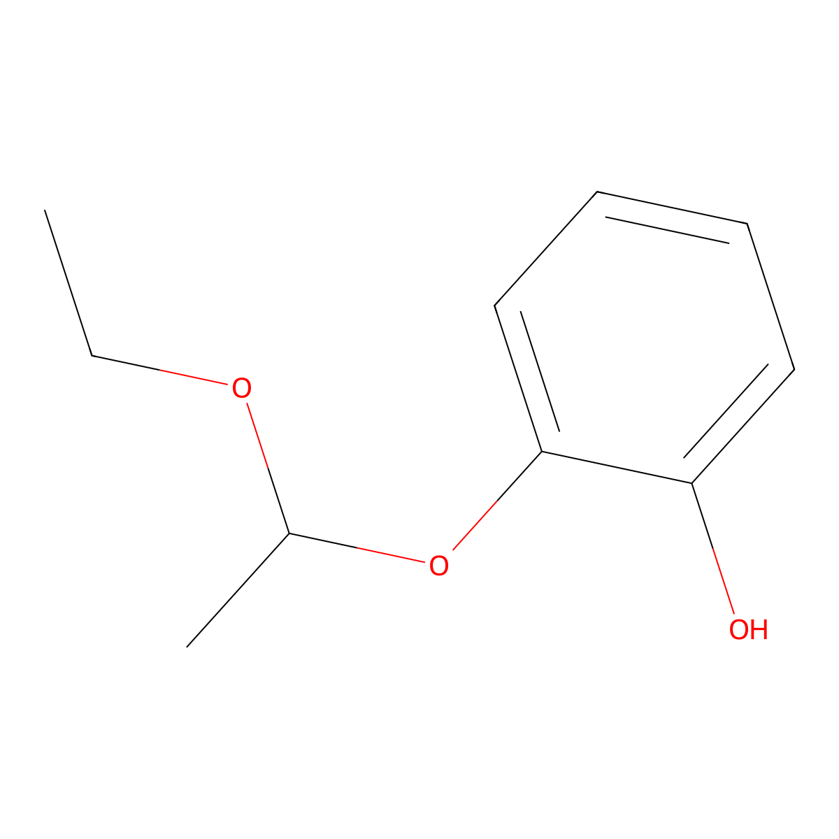 2-(1-Ethoxyethoxy)phenol molecular structure, CAS 51487-88-8