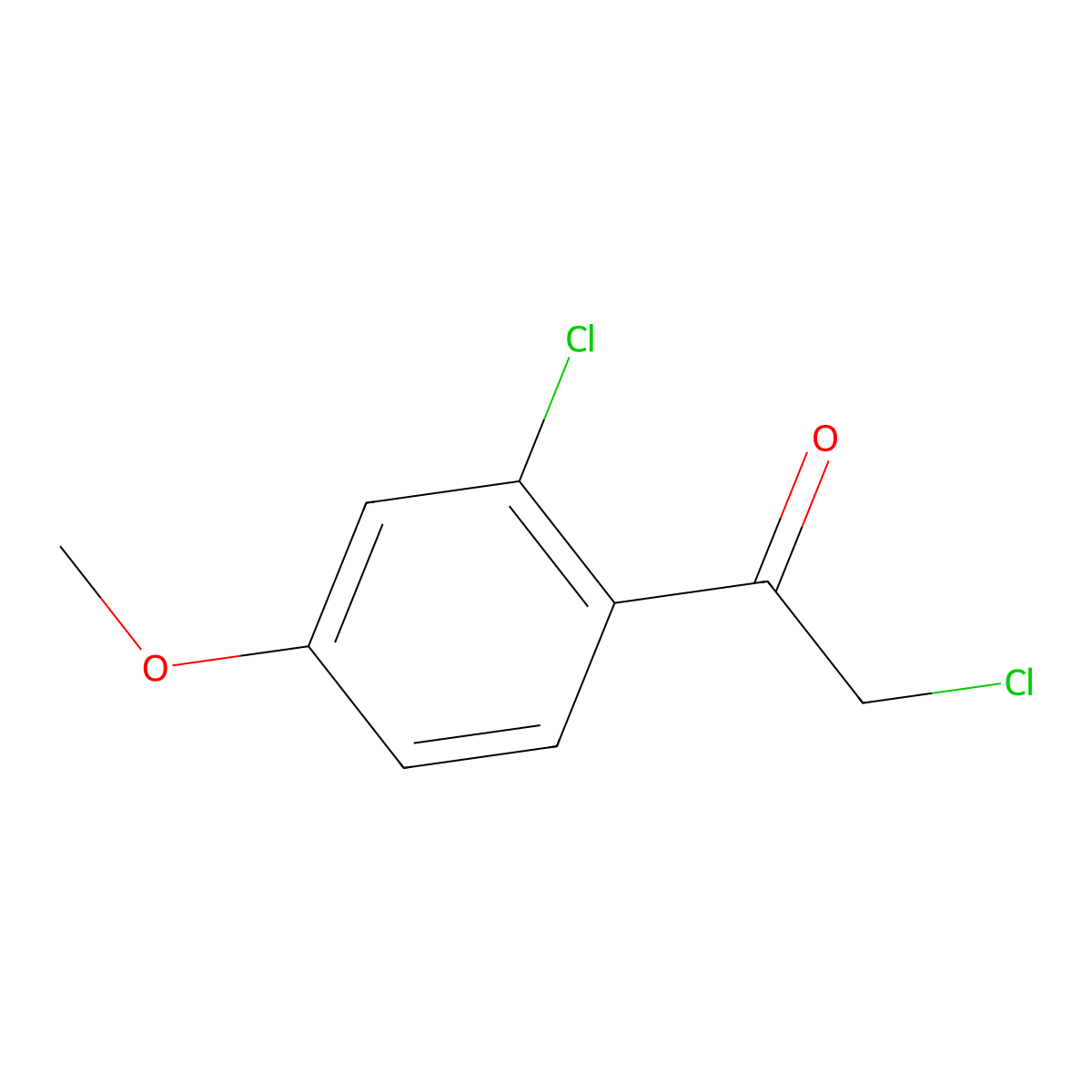 2-Chloro-1-(2-chloro-4-methoxyphenyl)ethan-1-one molecular structure, CAS 51488-82-5