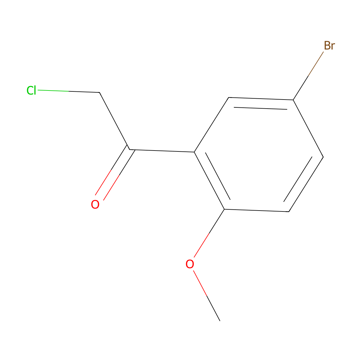1-(5-Bromo-2-methoxyphenyl)-2-chloroethan-1-one molecular structure, CAS 51488-83-6