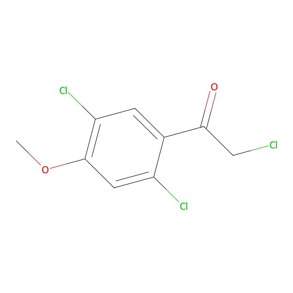 2-Chloro-1-(2,5-dichloro-4-methoxyphenyl)ethan-1-one molecular structure, CAS 51488-84-7