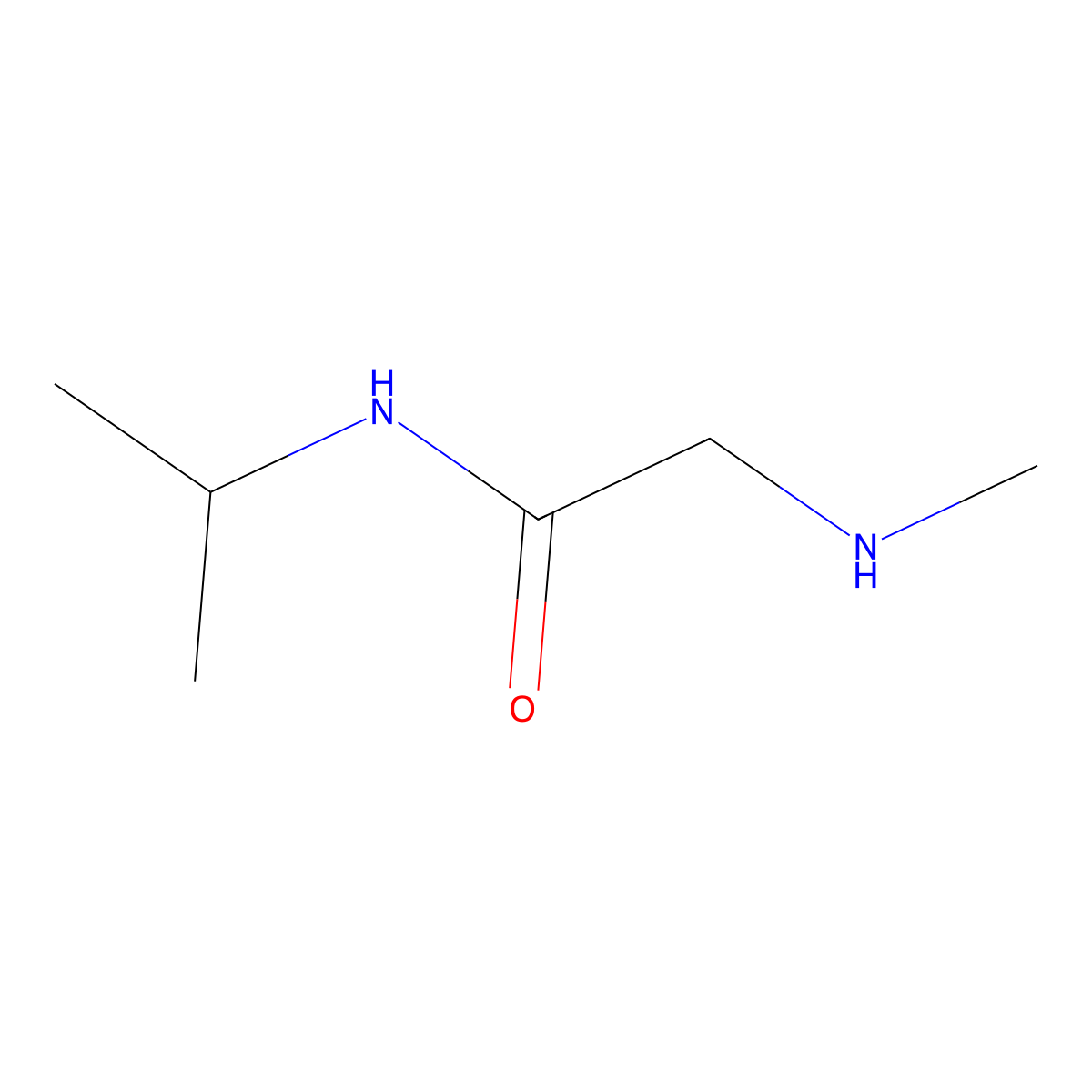 2-(methylamino)-N-(propan-2-yl)acetamide molecular structure, CAS 51489-14-6