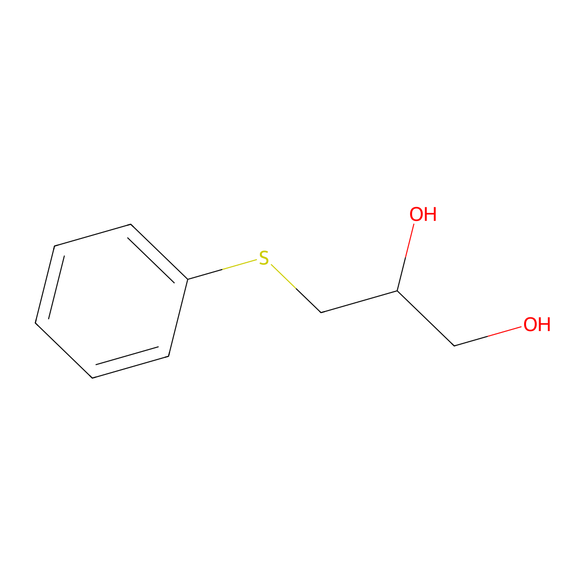 3-(Phenylthio)-1,2-propanediol molecular structure, CAS 5149-48-4