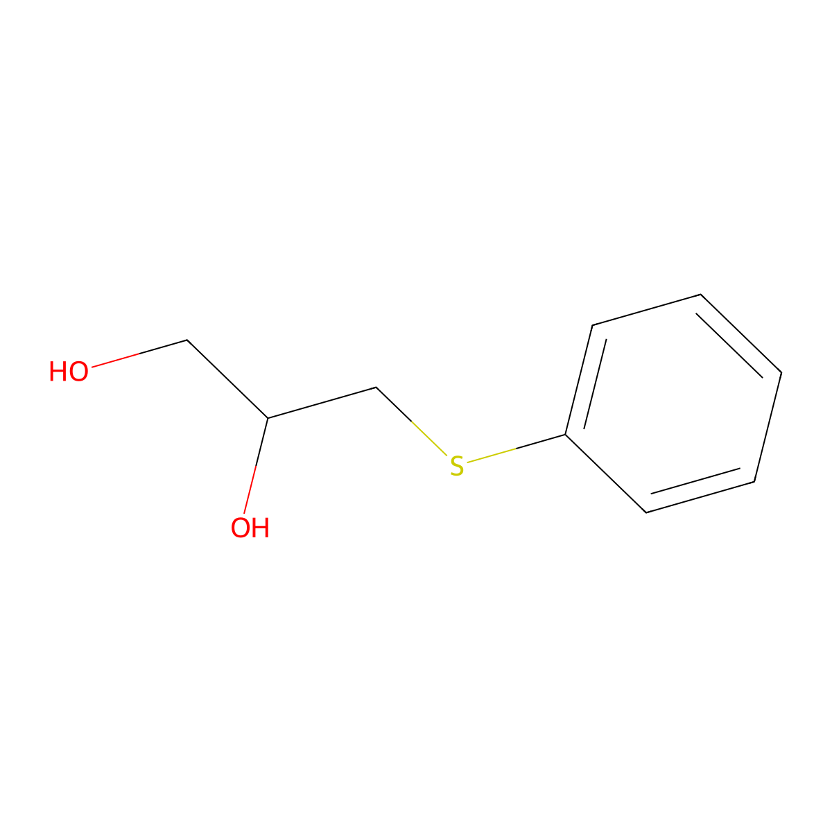 3-(Phenylthio)-1,2-propanediol molecular structure, CAS 5149-48-4