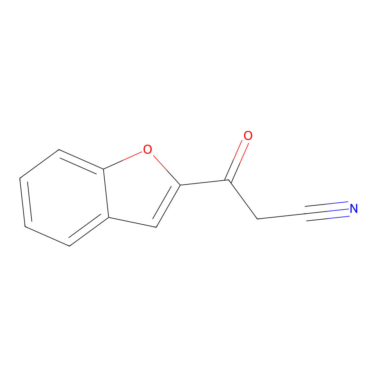 3-(1-Benzofuran-2-yl)-3-oxopropanenitrile molecular structure, CAS 5149-69-9