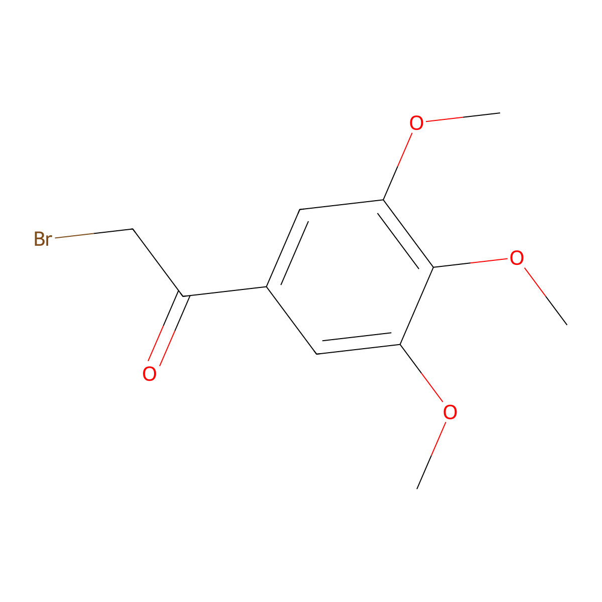 2-Bromo-1-(3,4,5-trimethoxyphenyl)ethanone molecular structure, CAS 51490-01-8