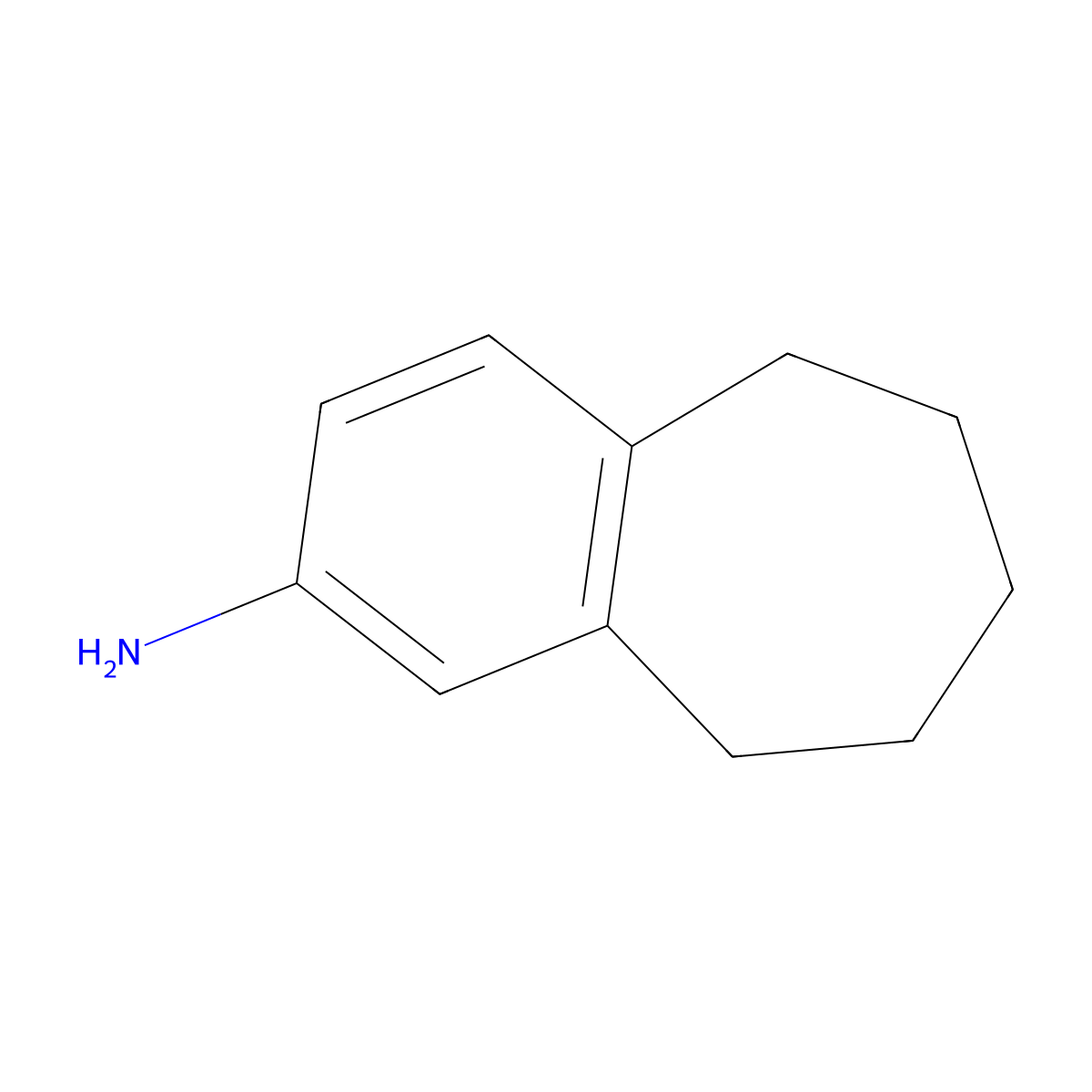 6,7,8,9-tetrahydro-5H-benzo[7]annulen-2-amine molecular structure, CAS 51490-15-4
