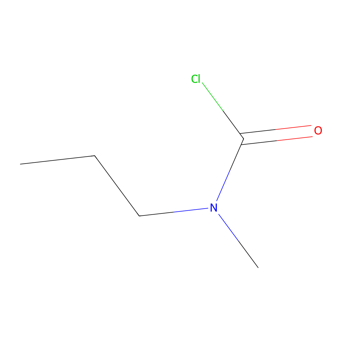 N-methyl-N-propylcarbamoyl chloride molecular structure, CAS 51493-02-8