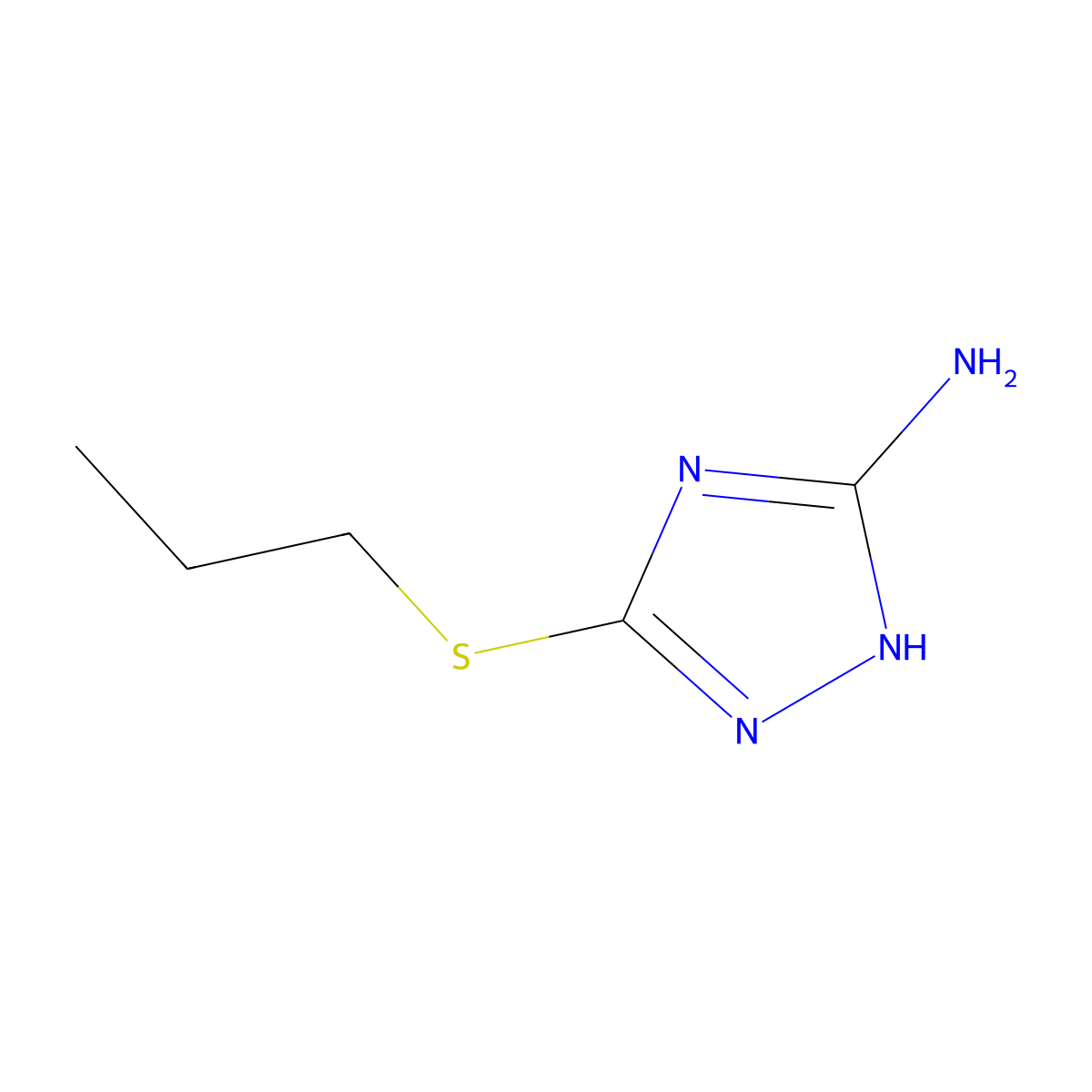 3-(propylthio)-1H-1,2,4-triazol-5-amine molecular structure, CAS 51493-17-5