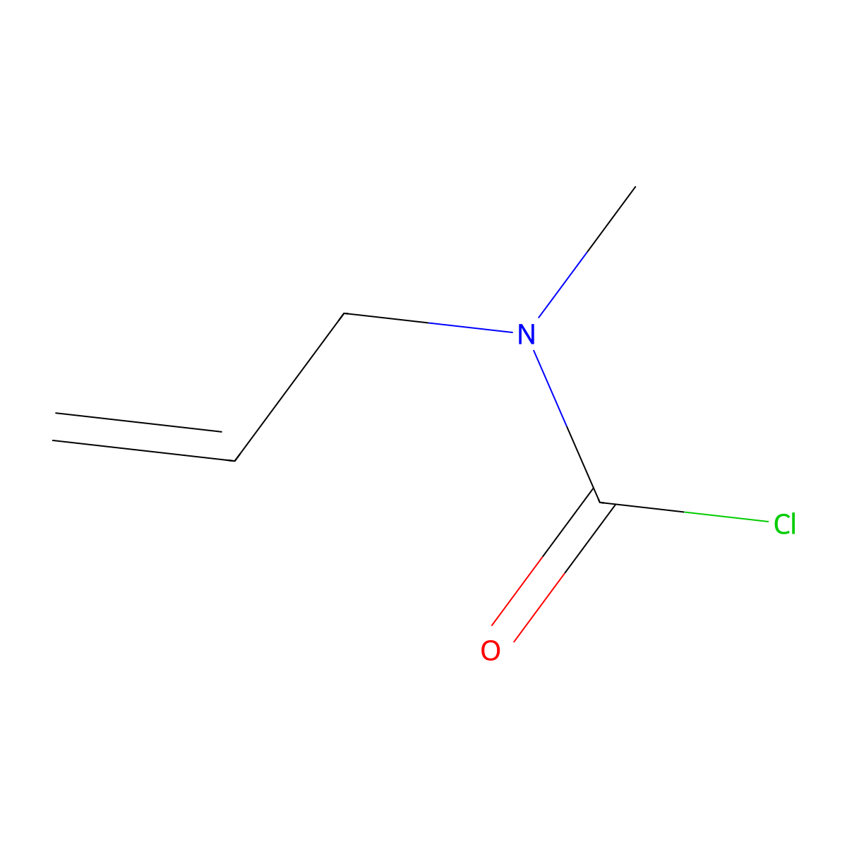 N-methyl-N-(prop-2-en-1-yl)carbamoyl chloride molecular structure, CAS 51493-18-6