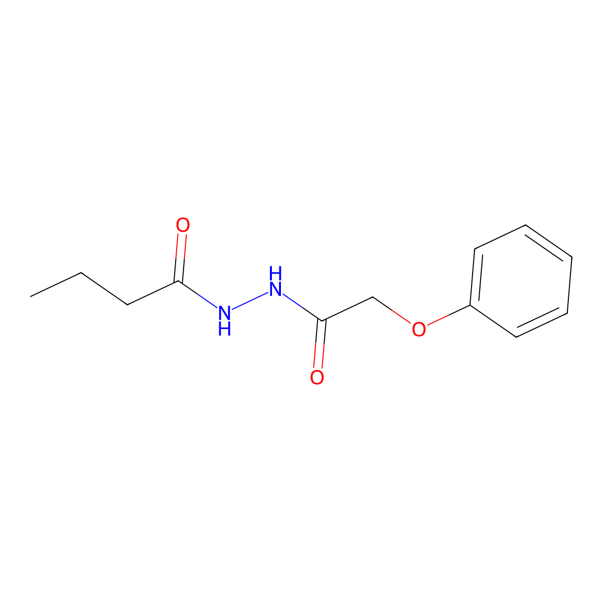 N'-(2-phenoxyacetyl)butanehydrazide molecular structure, CAS 51496-48-1