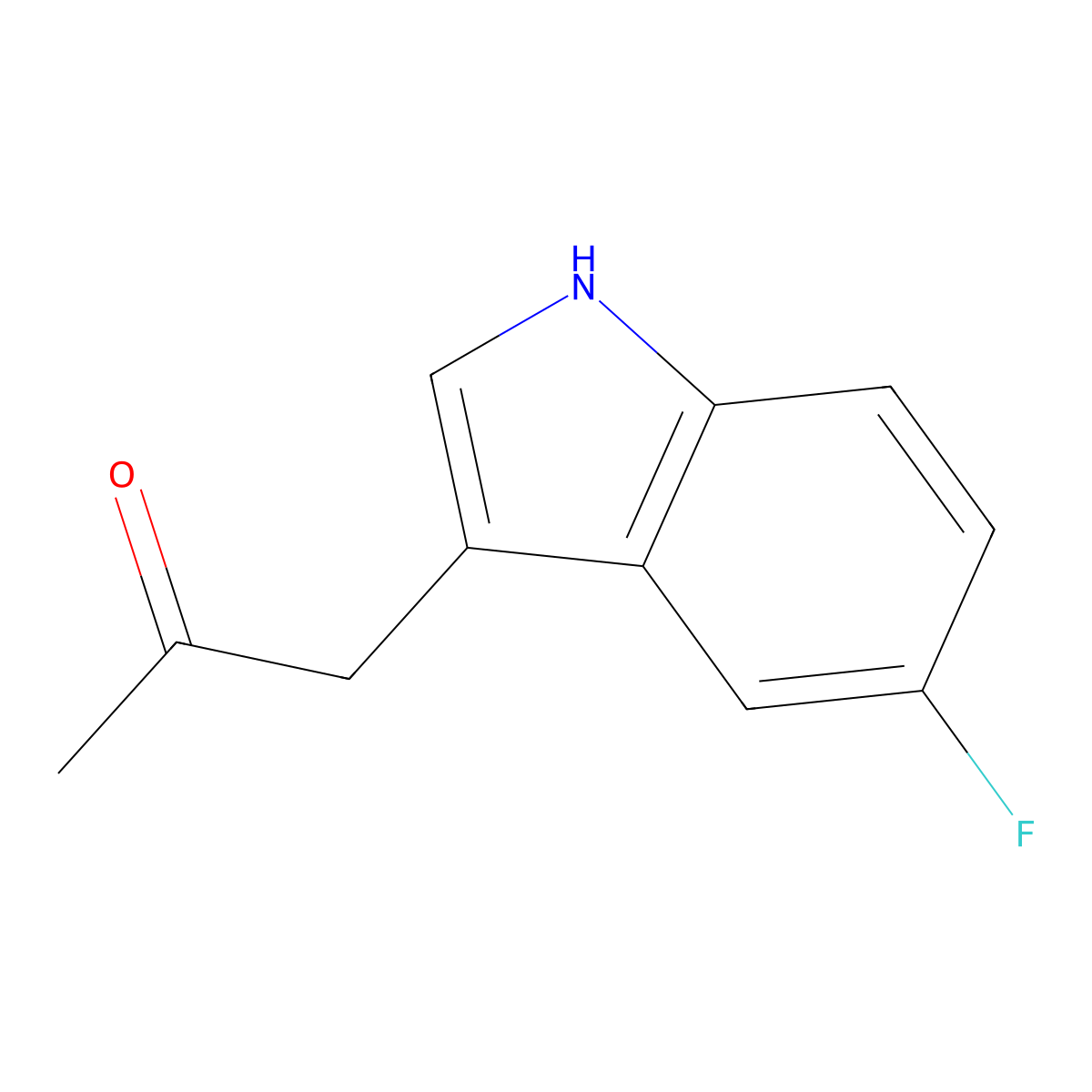 1-(5-fluoro-1H-indol-3-yl)propan-2-one molecular structure, CAS 51499-30-0