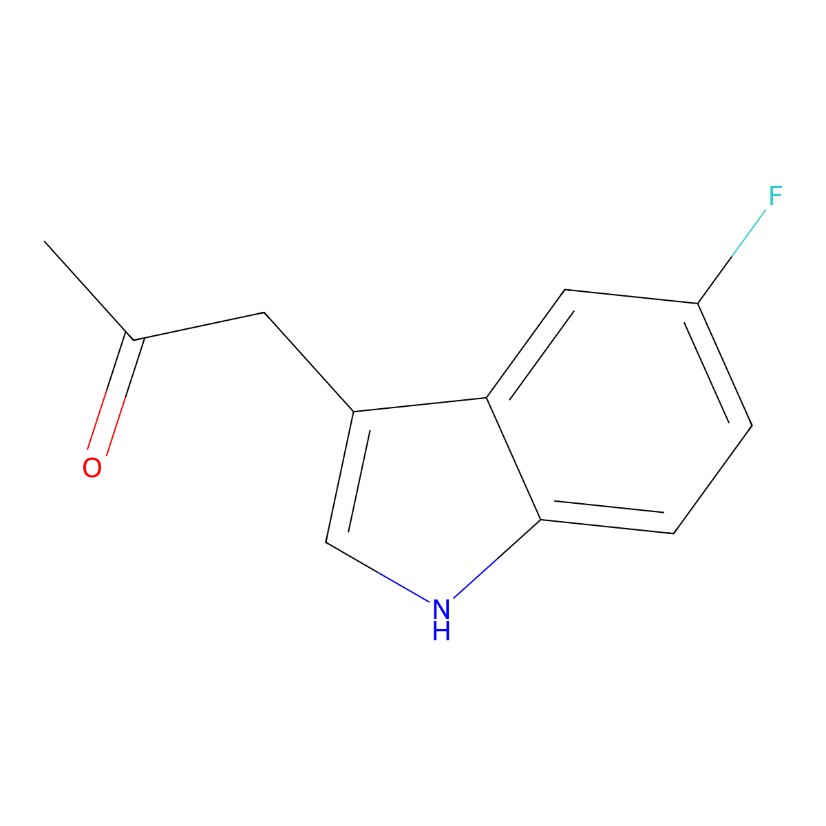 1-(5-fluoro-1H-indol-3-yl)propan-2-one molecular structure, CAS 51499-30-0