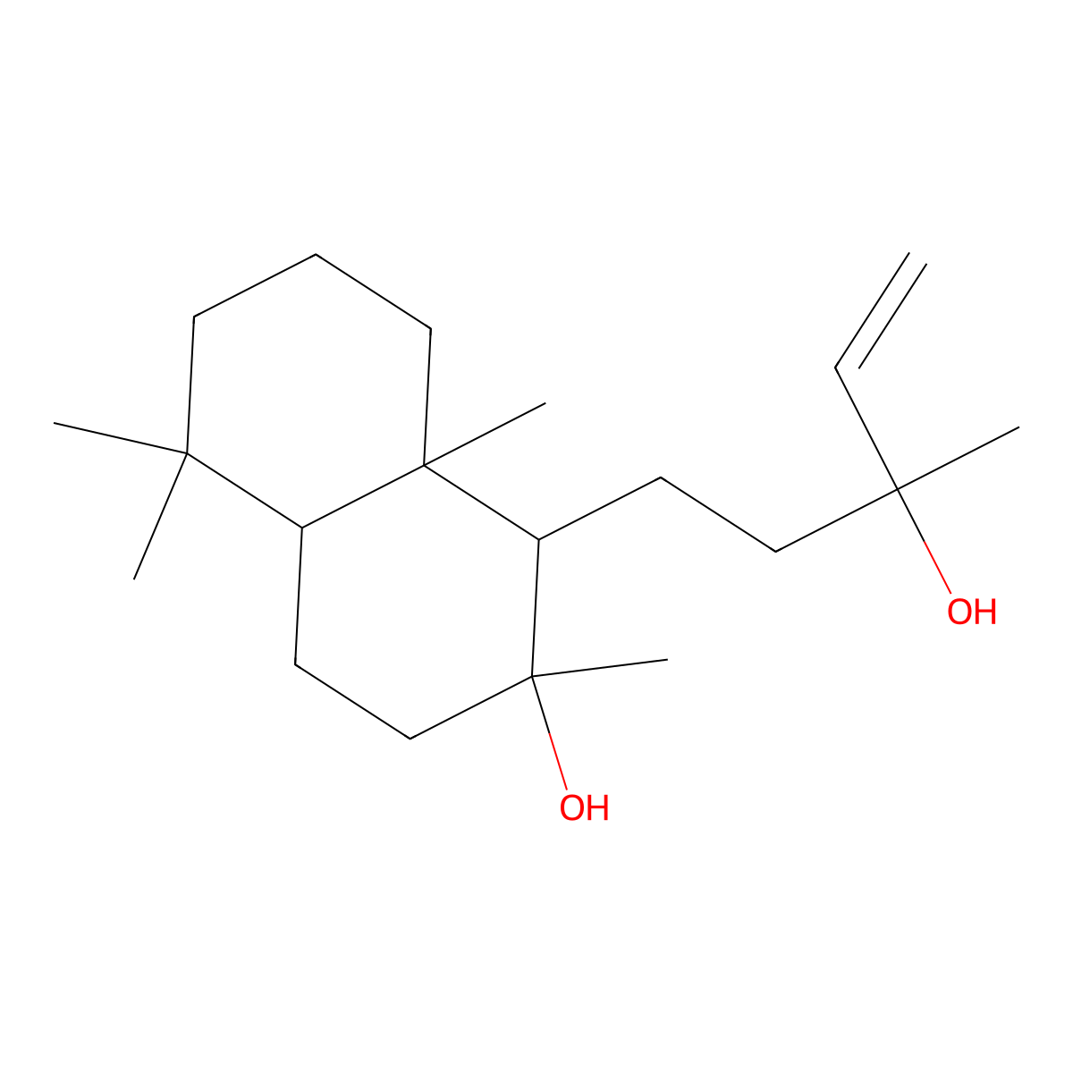 Sclareol molecular structure, CAS 515-03-7