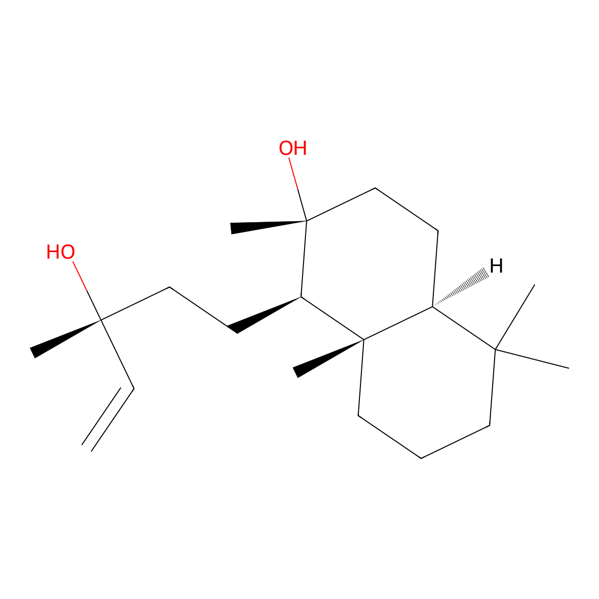 Sclareol molecular structure, CAS 515-03-7