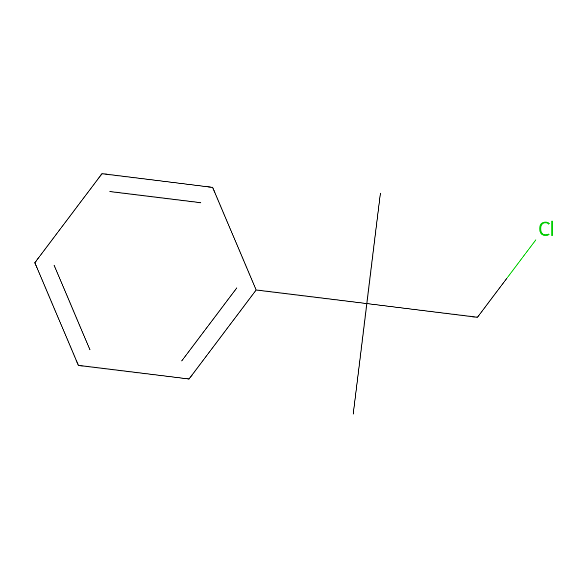 Neophyl chloride molecular structure, CAS 515-40-2