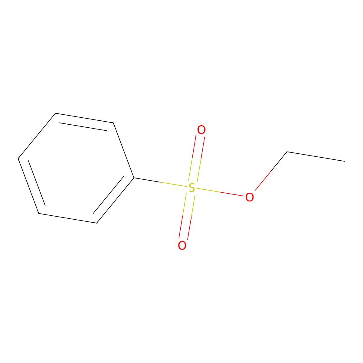Ethyl benzenesulfonate molecular structure, CAS 515-46-8