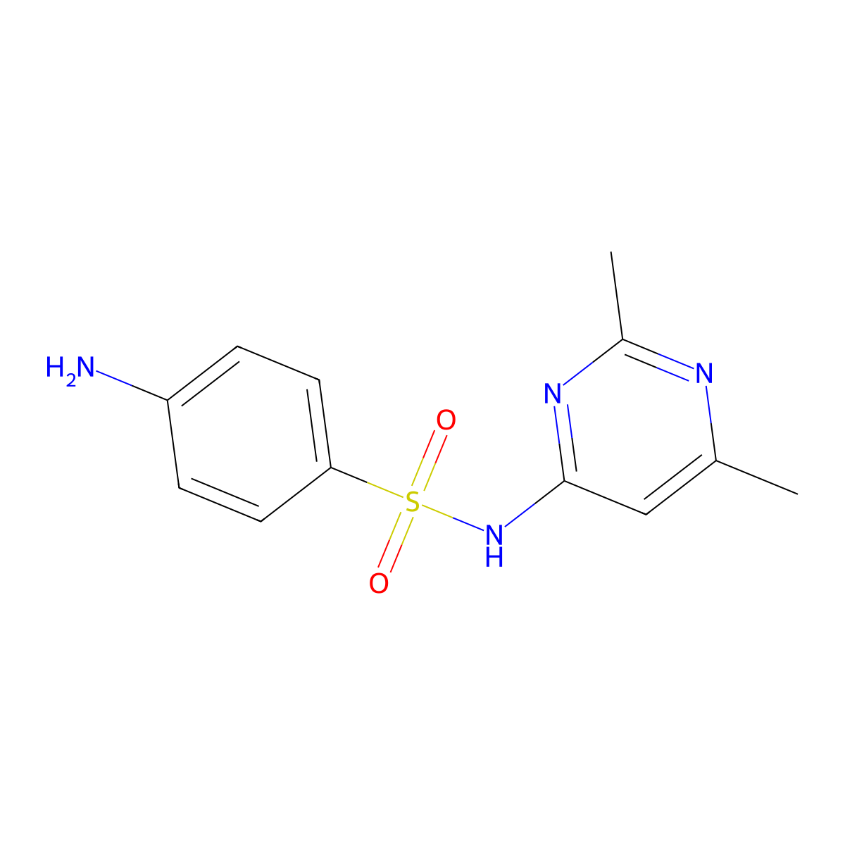 Sulfisomidine molecular structure, CAS 515-64-0
