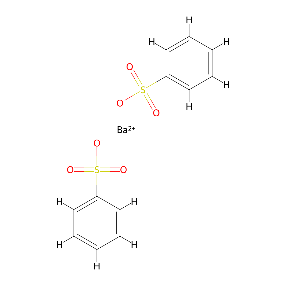 Barium benzenesulfonate molecular structure, CAS 515-72-0