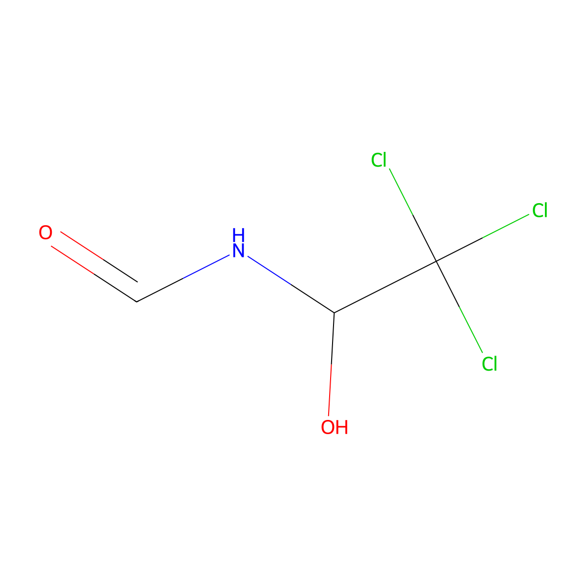 N-(2,2,2-Trichloro-1-hydroxyethyl)formamide molecular structure, CAS 515-82-2