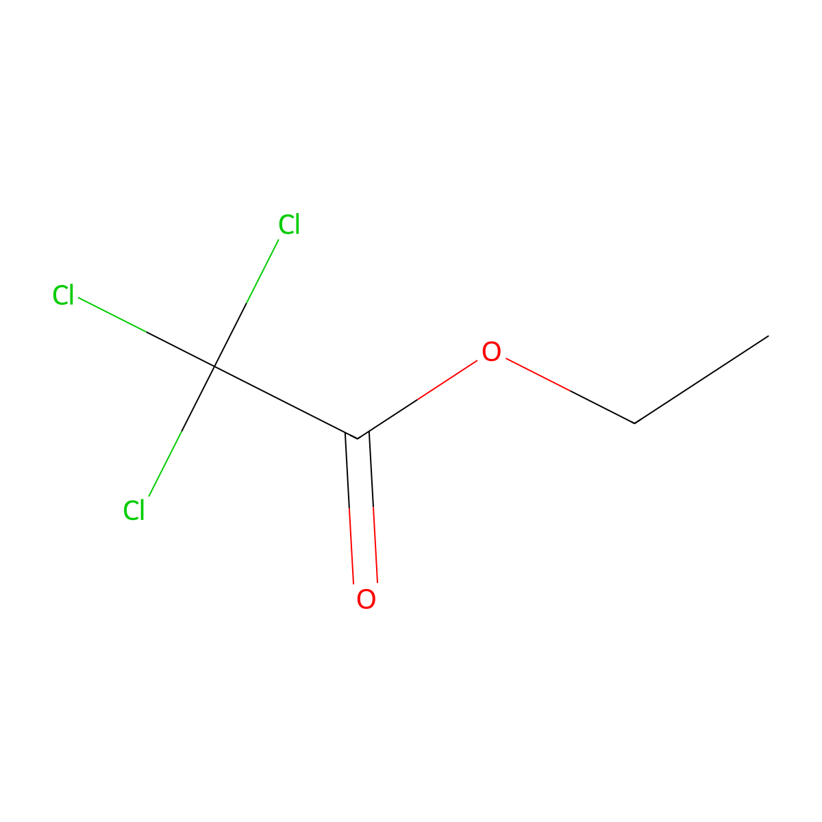 Ethyl trichloroacetate molecular structure, CAS 515-84-4