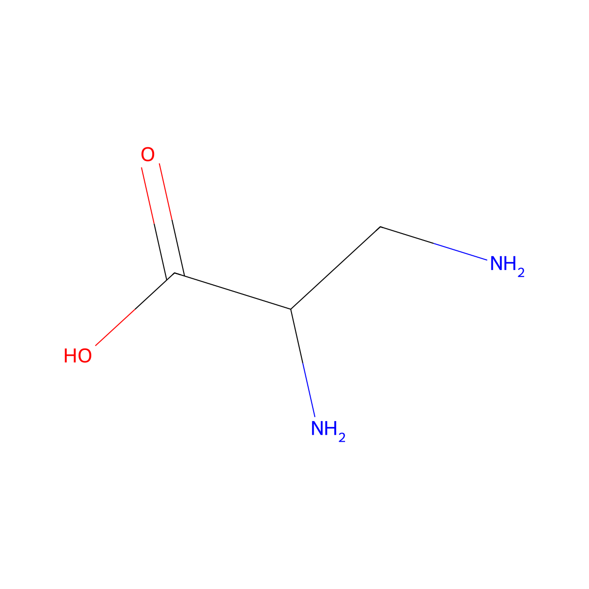 2,3-Diaminopropionic acid molecular structure, CAS 515-94-6
