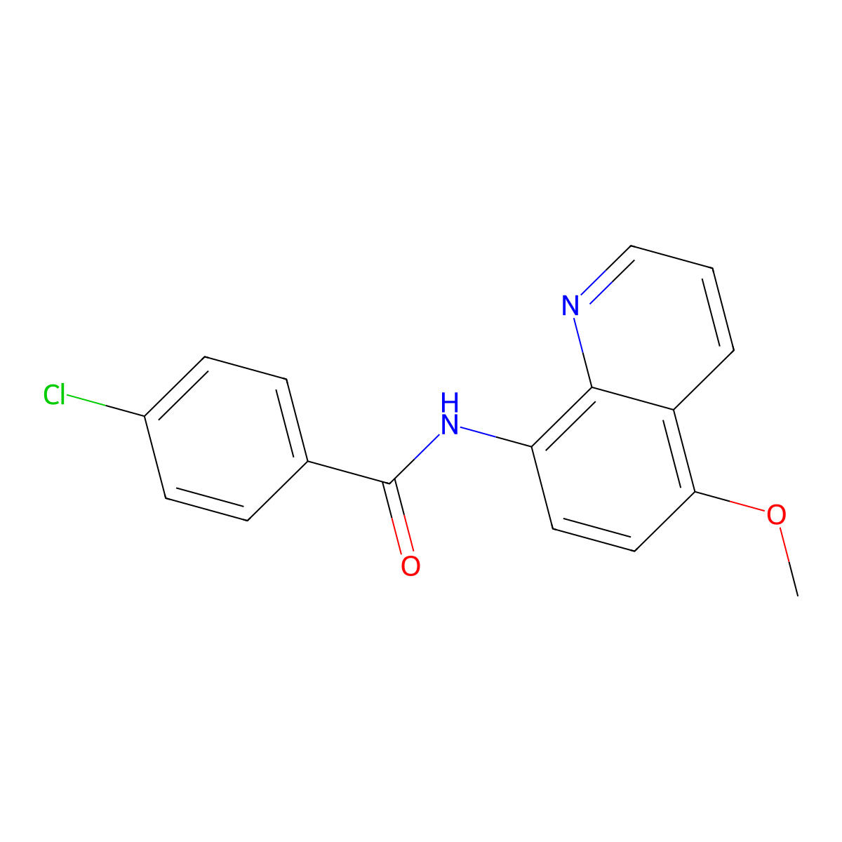 4-Chloro-n-(5-methoxyquinolin-8-yl)benzamide molecular structure, CAS 5150-03-8