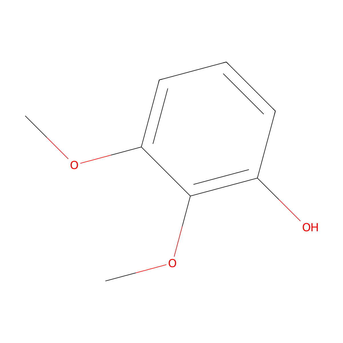 2,3-Dimethoxyphenol molecular structure, CAS 5150-42-5
