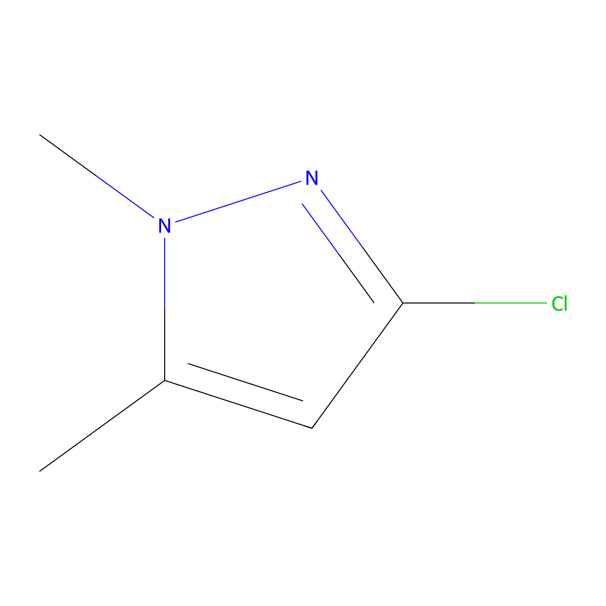 3-Chloro-1,5-dimethyl-1H-pyrazole molecular structure, CAS 51500-32-4