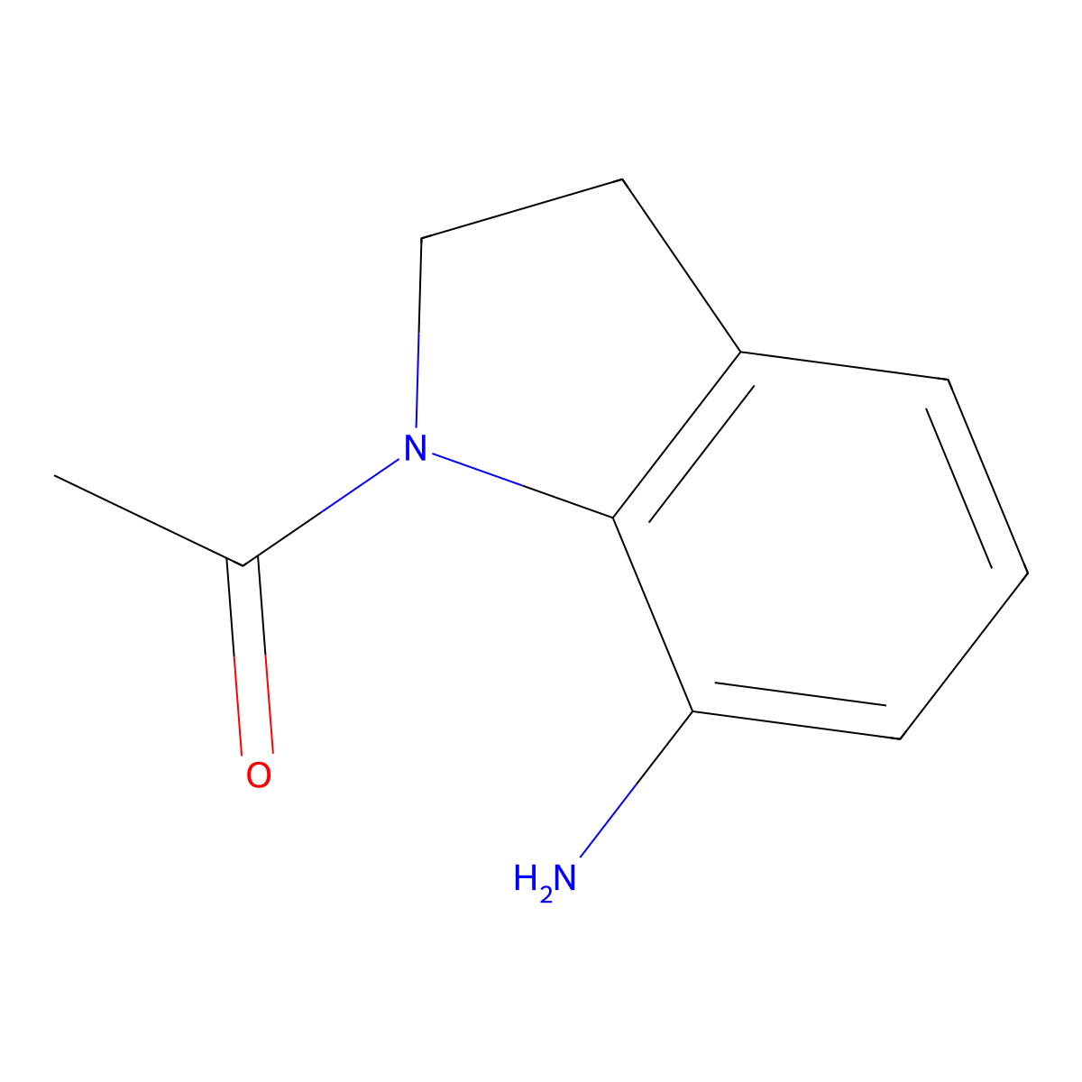 1-(7-amino-2,3-dihydro-1H-indol-1-yl)ethan-1-one molecular structure, CAS 51501-31-6