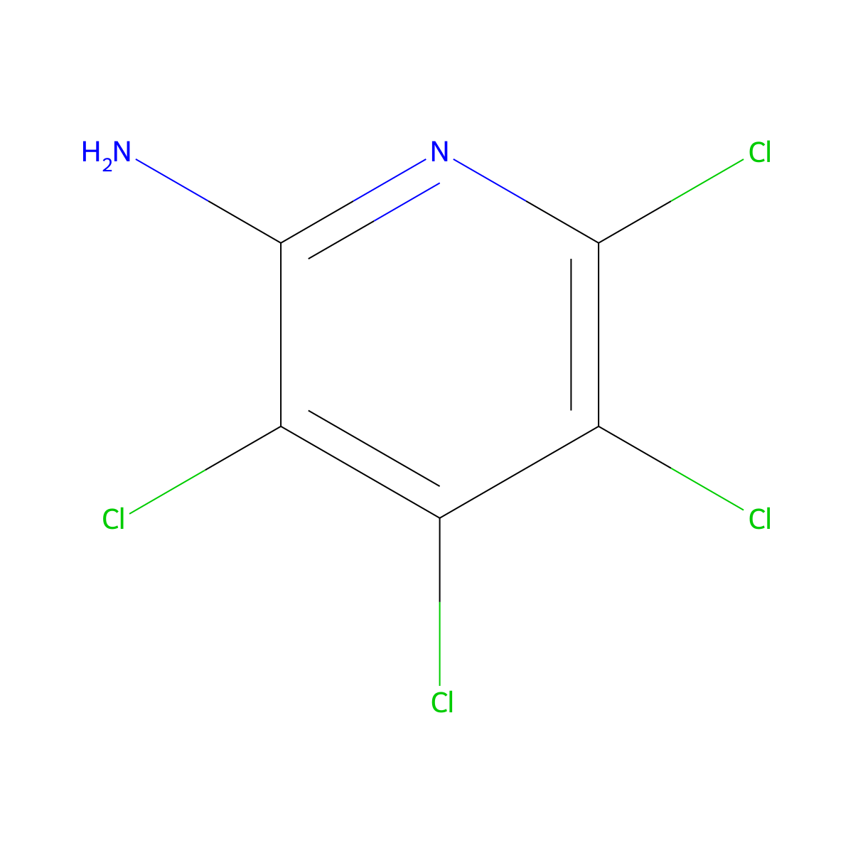2-Pyridinamine, 3,4,5,6-tetrachloro- molecular structure, CAS 51501-52-1