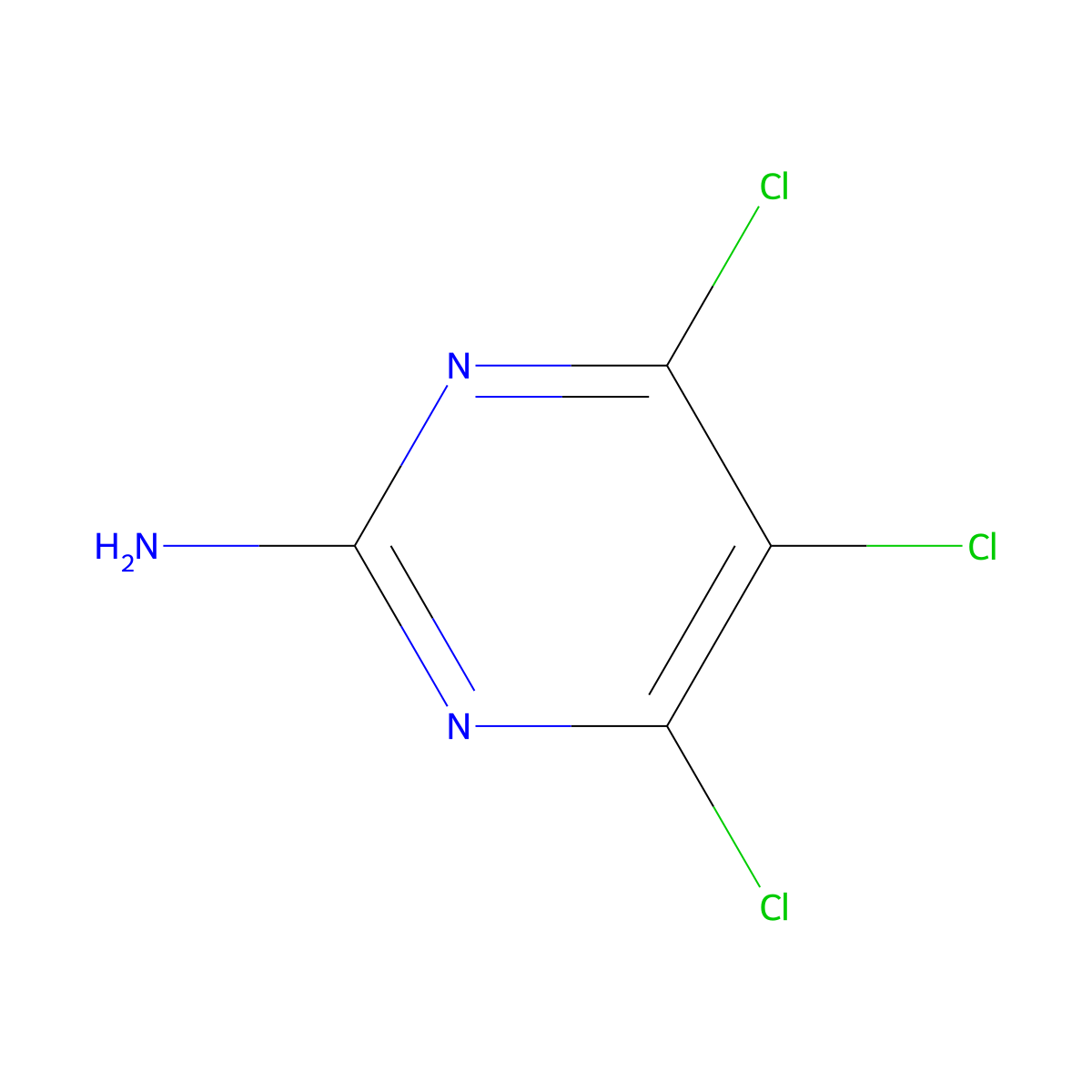 4,5,6-Trichloropyrimidin-2-amine molecular structure, CAS 51501-53-2