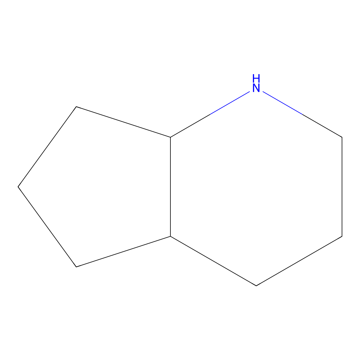 Octahydro-1H-cyclopenta(b)pyridine molecular structure, CAS 51501-54-3
