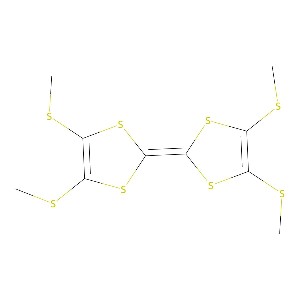 Tetrakis(methylthio)tetrathiafulvalene molecular structure, CAS 51501-77-0