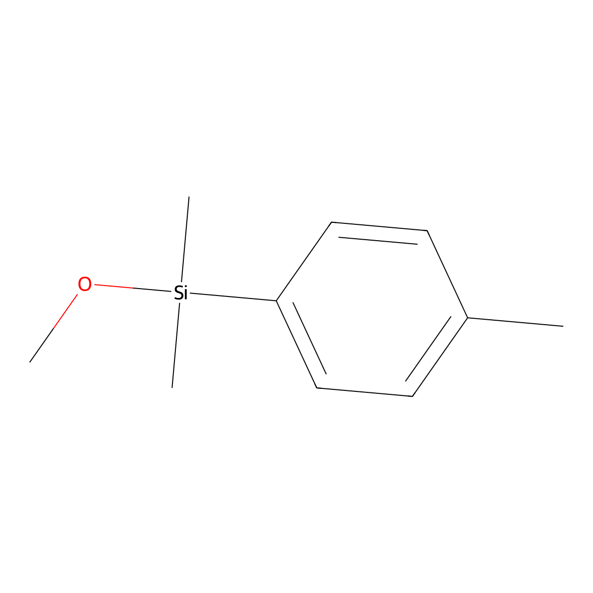 Silane, methoxydimethyl(4-methylphenyl)- molecular structure, CAS 51501-87-2