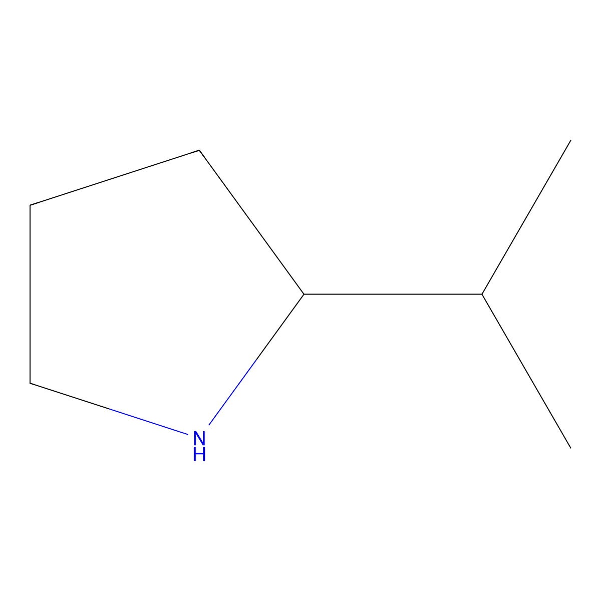 2-(Propan-2-yl)pyrrolidine molecular structure, CAS 51503-10-7