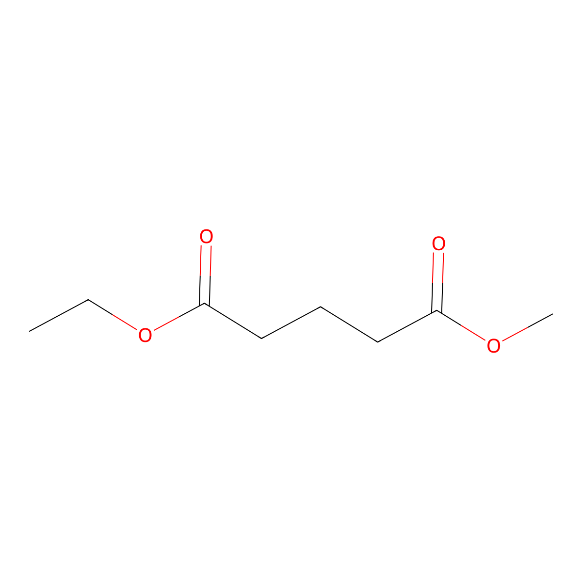 Pentanedioic acid, ethyl methyl ester molecular structure, CAS 51503-30-1