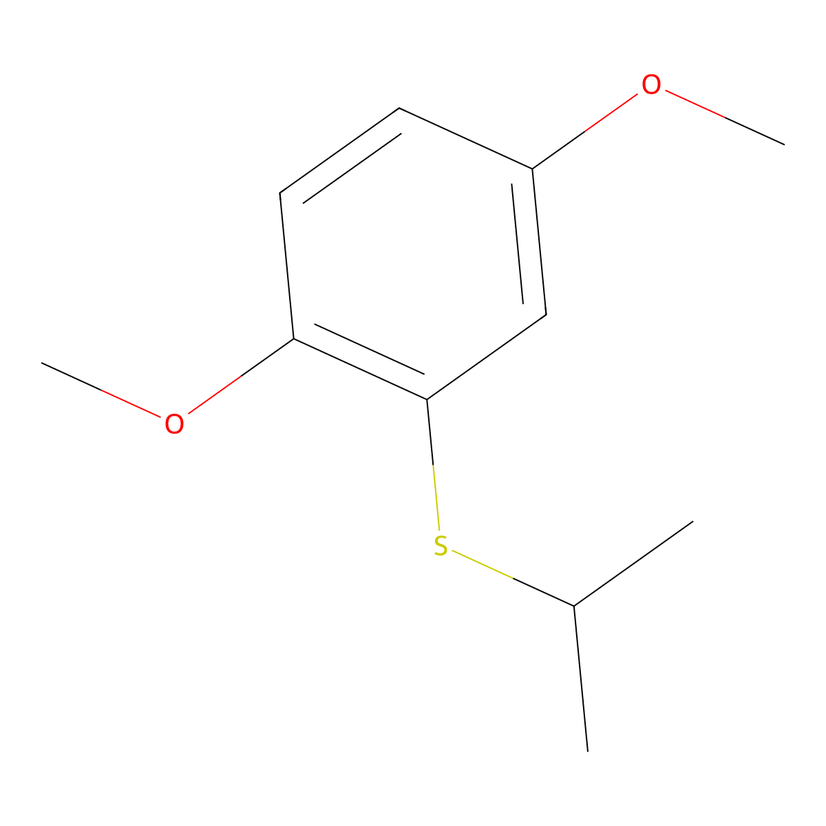 iso-Propyl(2,5-dimethoxyphenyl)sulfide molecular structure, CAS 51506-43-5